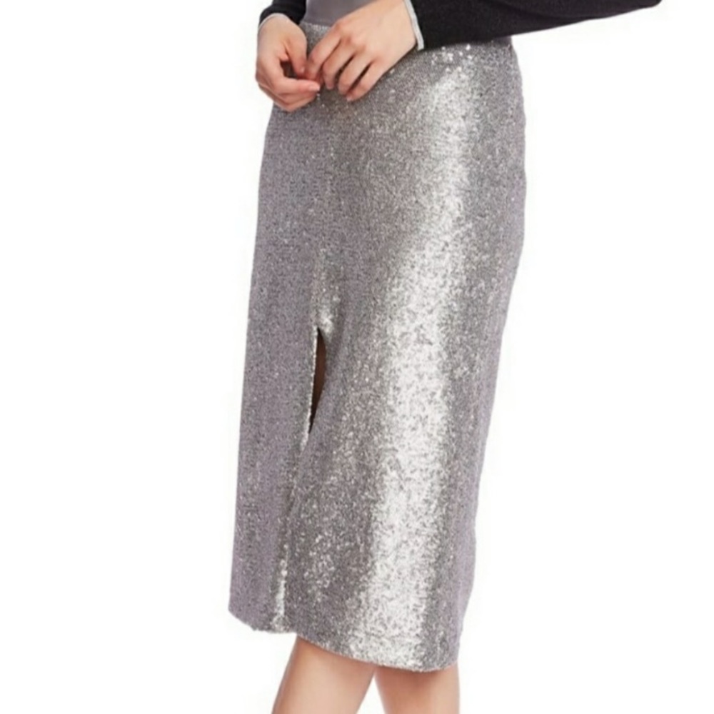 NWT Court & Rowe Belle Noel Sequin Midi Skirt 2